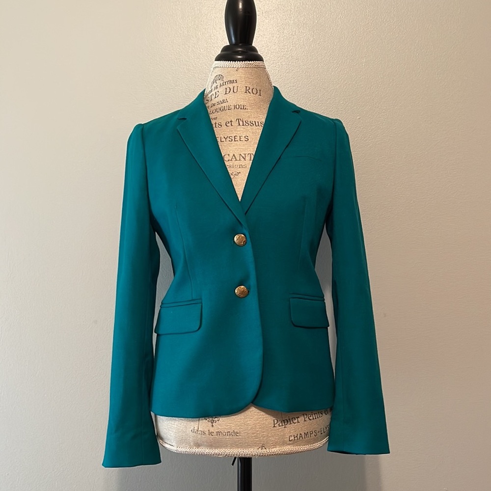 J.Crew Schoolboy blazer in turquoise size 4